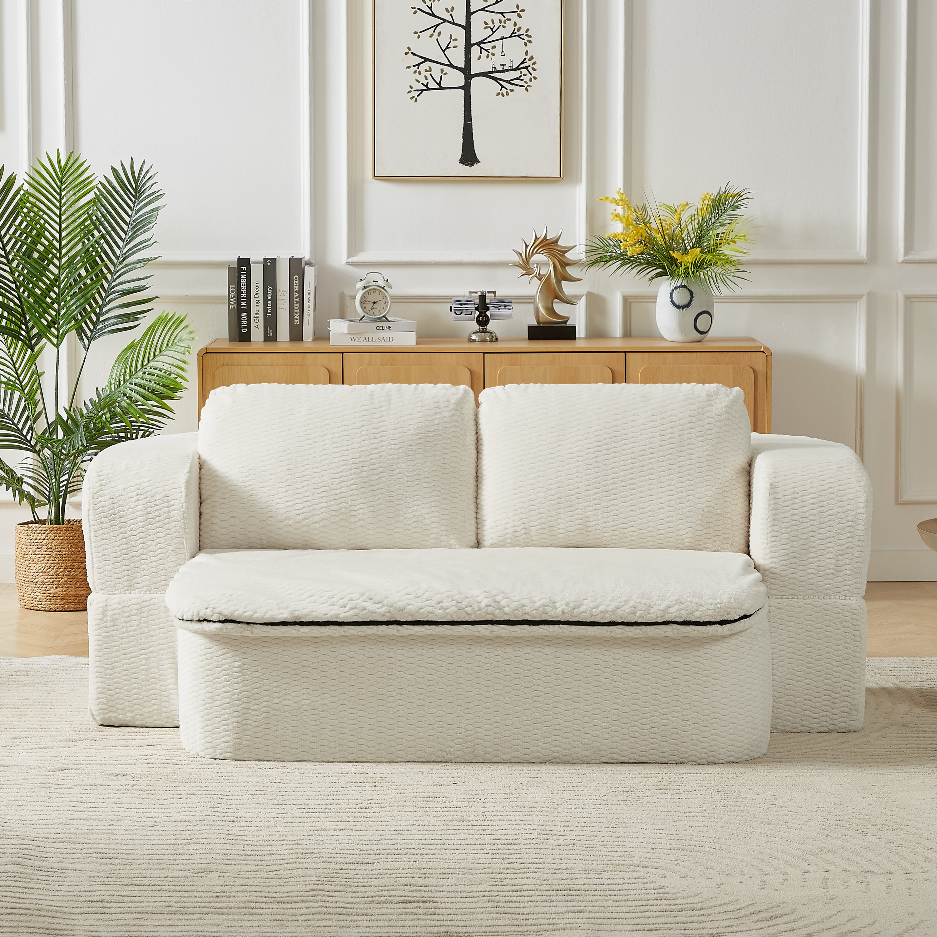 Convertible Sleeper Sofa, Modern Folding Futon Floor Foam Compression Sofa Bed Couch for Living Room Bedroom ApartmentConvertible Sleeper - Grand Goldman Shop