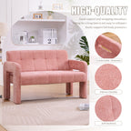 Nordic Modern Double Armchair Living Room & Bedroom Compact Upholstered Sofa Leisure Sofa Comfortable Seating with Dual Armrests Can be paired with a single chair - Grand Goldman Shop