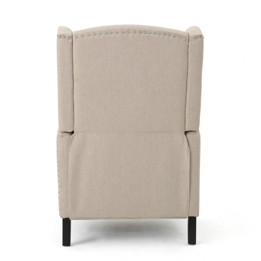 Westeros Wing Back Fabric Upholstered Recliner - Grand Goldman Shop