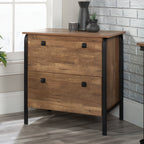 Lateral File with Bold Design, Oak finish | Premium Home Decor - Grand Goldman