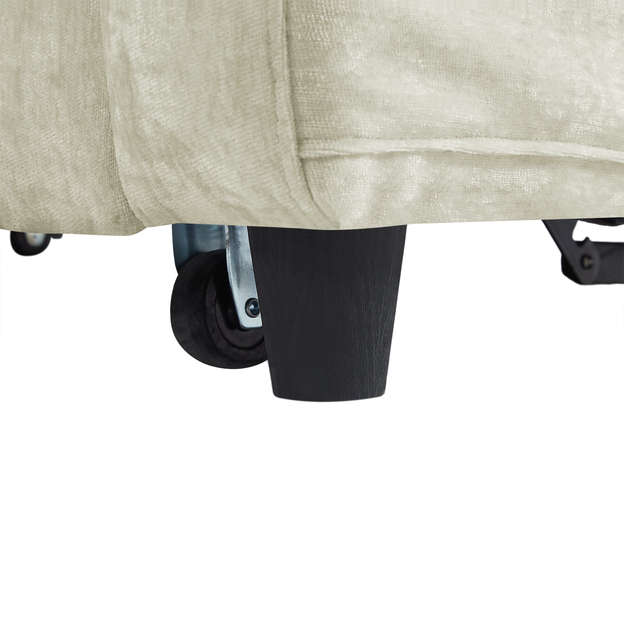 Modern 53.9' Loveseat Pull-out Sofa Bed with Adjustable Backrest, Cup Holders, Charging Ports & Side Storage in Beige Chenille - Grand Goldman Shop