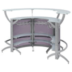 Elaina Silver 3-piece Home Bar - Grand Goldman Shop