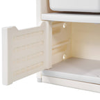 Kids Toy Storage with Bookshelf, 4-Tier Large Toy Storage Organizer with 10 Plastic Movable Bins, Kids Cubby Cabinet with Boo