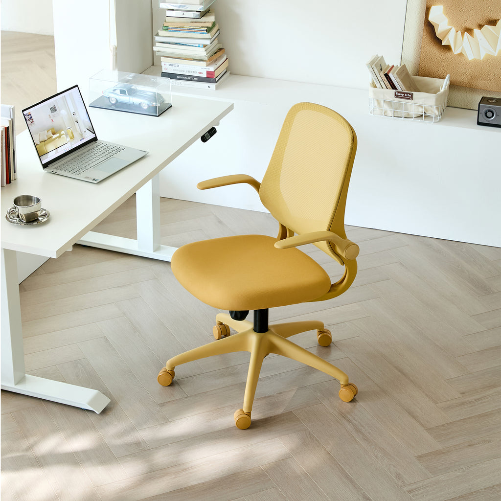 Ergonomic Color Office Chair 350LBS, Home Office, Mesh Back, Integrated Molded Foam, Comfortable Sitting, Flipping Armrest, F