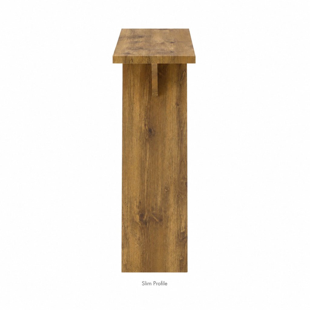 Console Table, 43.4-Inch Long Narrow Entryway Table with V-Shaped Base, Rustic Sofa Console for Hallway, Living Room, Behind Sofa - Grand Goldman Shop