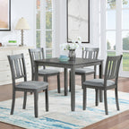 Wooden Dining Square Table, Kitchen Table for Small Space, 4 Person Dining Table, Gray ONLY THE TABLE - Grand Goldman Shop