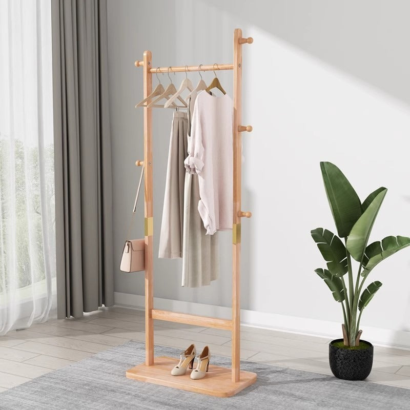 Solid wood hanger set 23.6*11*71 inches. This product is made of eco-friendly material, easy to assemble, elegant and stylish. It can be placed in the bedroom/entrance/living room (inatural ) - Grand Goldman Shop