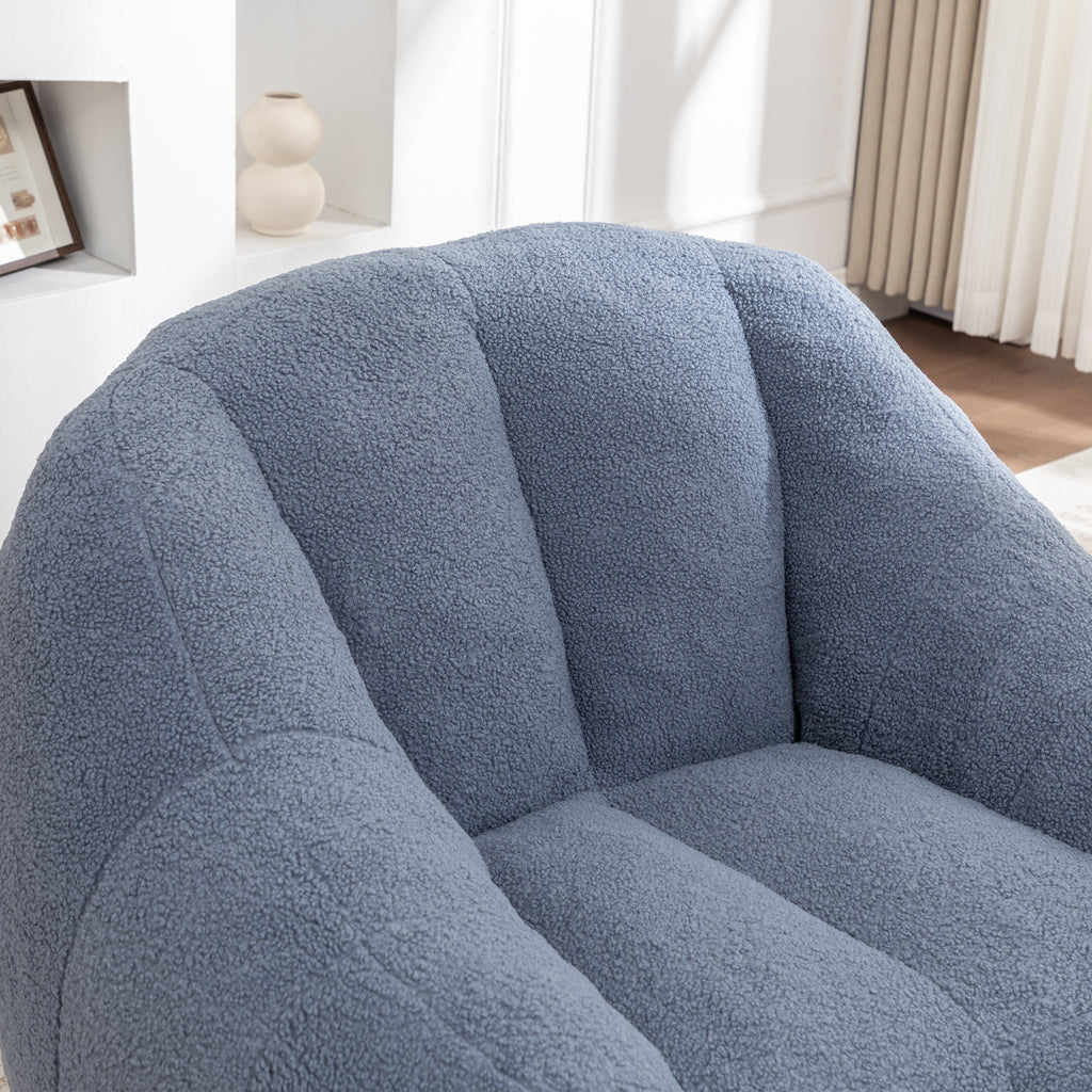 Comfy Bean Bag Chair with Memory Foam Filler – Tufted Soft Stuffed Bean Bag Sofa for Dorm, Apartment, or Living Room – Light Blue - Grand Goldman Shop