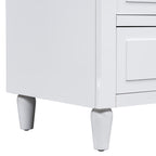 U_STYLE 28''painted Nightstand with 3 Drawers and Smooth Gliding Rails ,Simple Bedside Cabinet with Metal handle, Minimalist Sofa Side Table with rubber legs for Bedroom Sofa Couch Office - Grand Goldman Shop