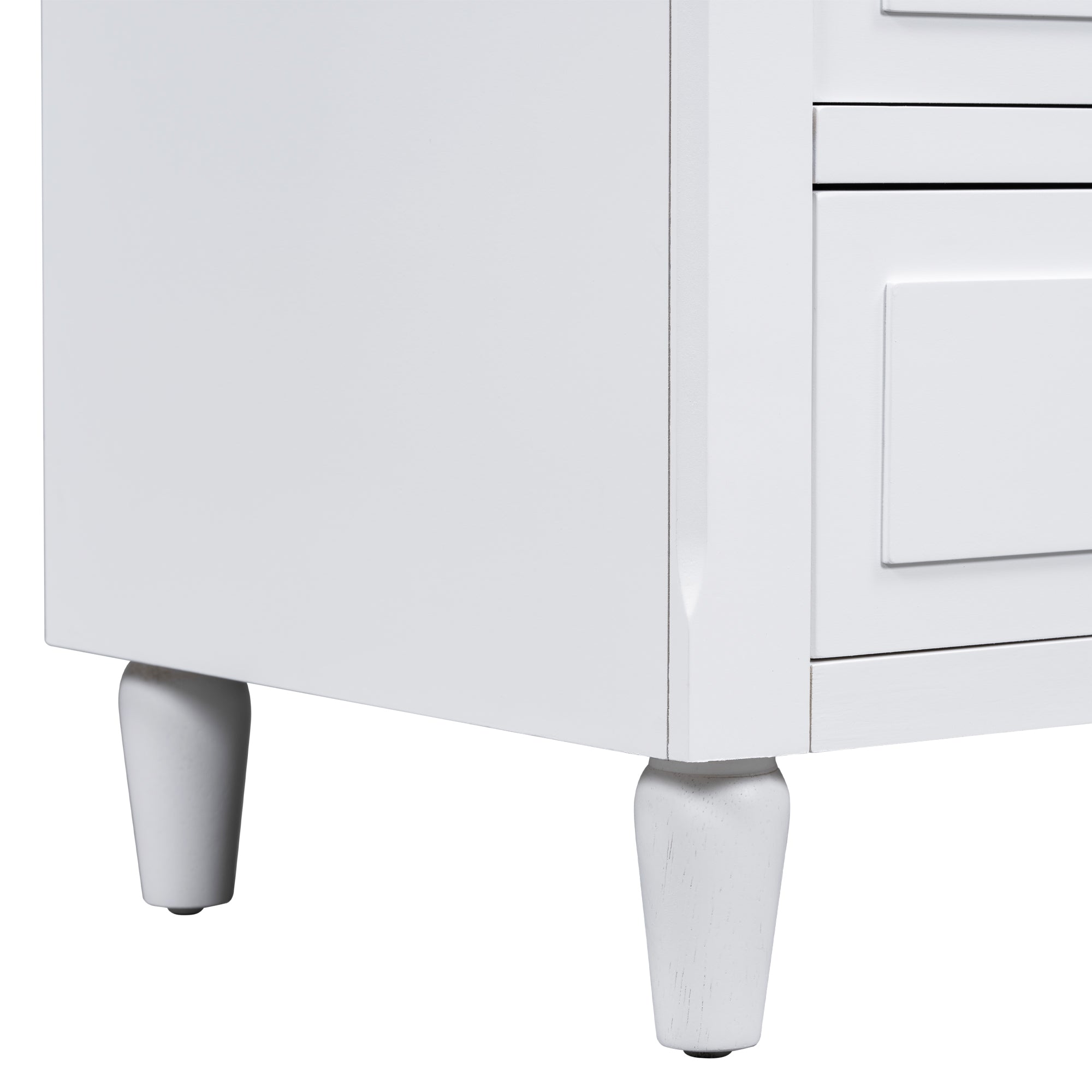 U_STYLE 28''painted Nightstand with 3 Drawers and Smooth Gliding Rails ,Simple Bedside Cabinet with Metal handle, Minimalist Sofa Side Table with rubber legs for Bedroom Sofa Couch Office - Grand Goldman Shop