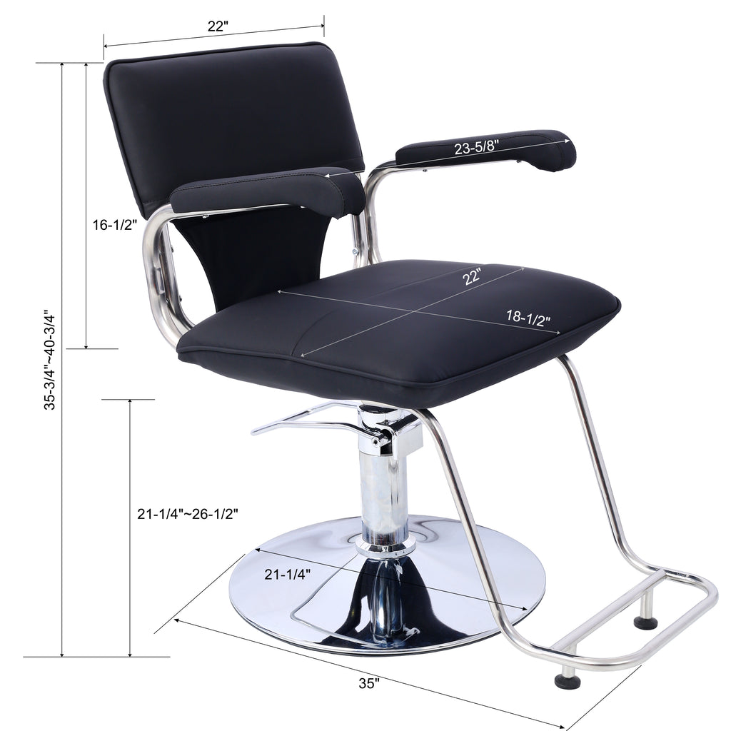 Stainless steel frame,Fashion style Hair Salon Chair Styling Heavy Duty Hydraulic Pump Barber Chair Beauty Shampoo Barbering 