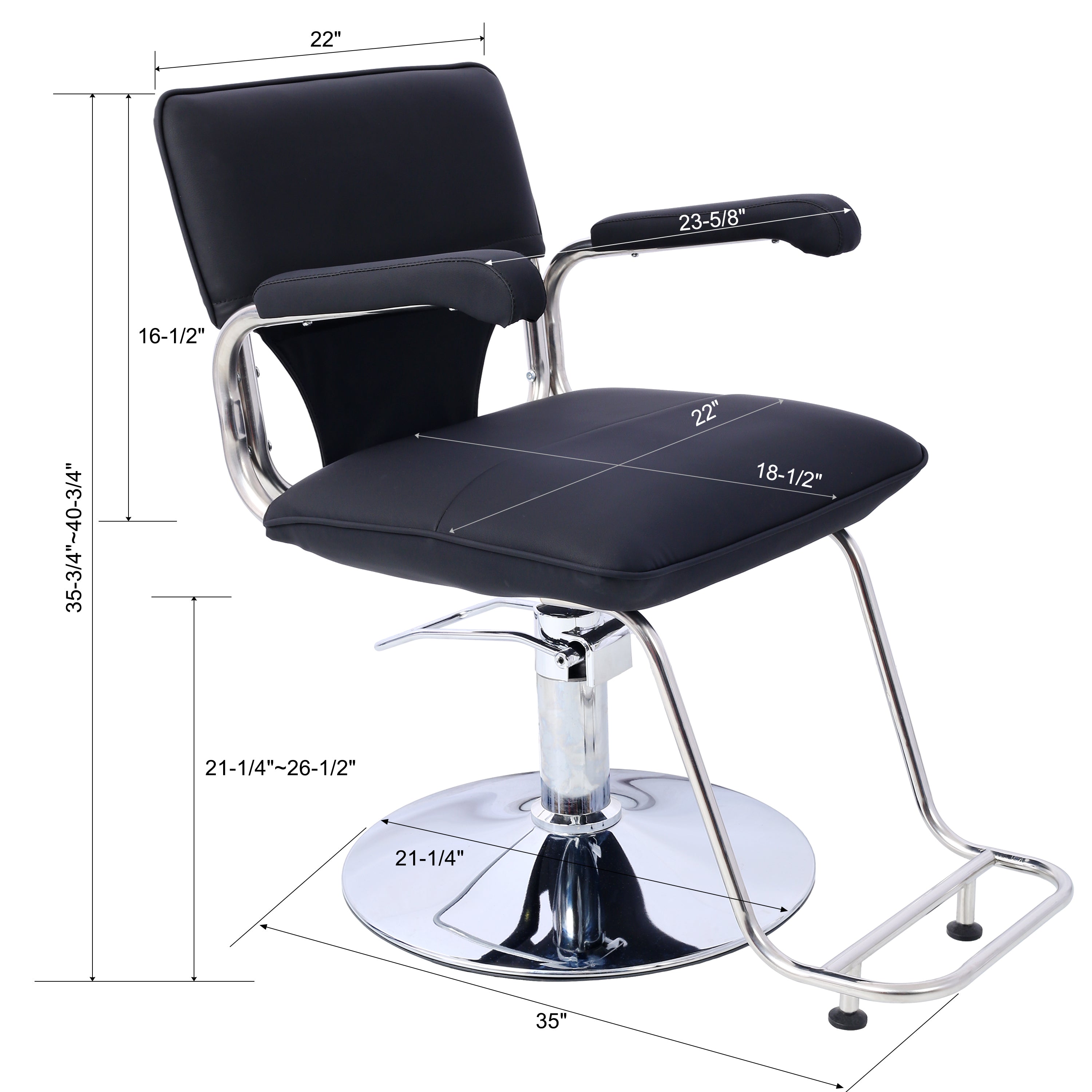 Stainless steel frame,Fashion style Hair Salon Chair Styling Heavy Duty Hydraulic Pump Barber Chair Beauty Shampoo Barbering 