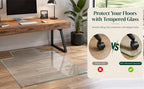 CLEAR Irregular Tempered Glass Chair Mat 36X47 INCH | Premium Home Decor - Grand Goldman