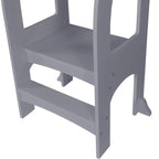 Gray Child Standing Tower Step Stool for Kitchen Counter MDF - Grand Goldman