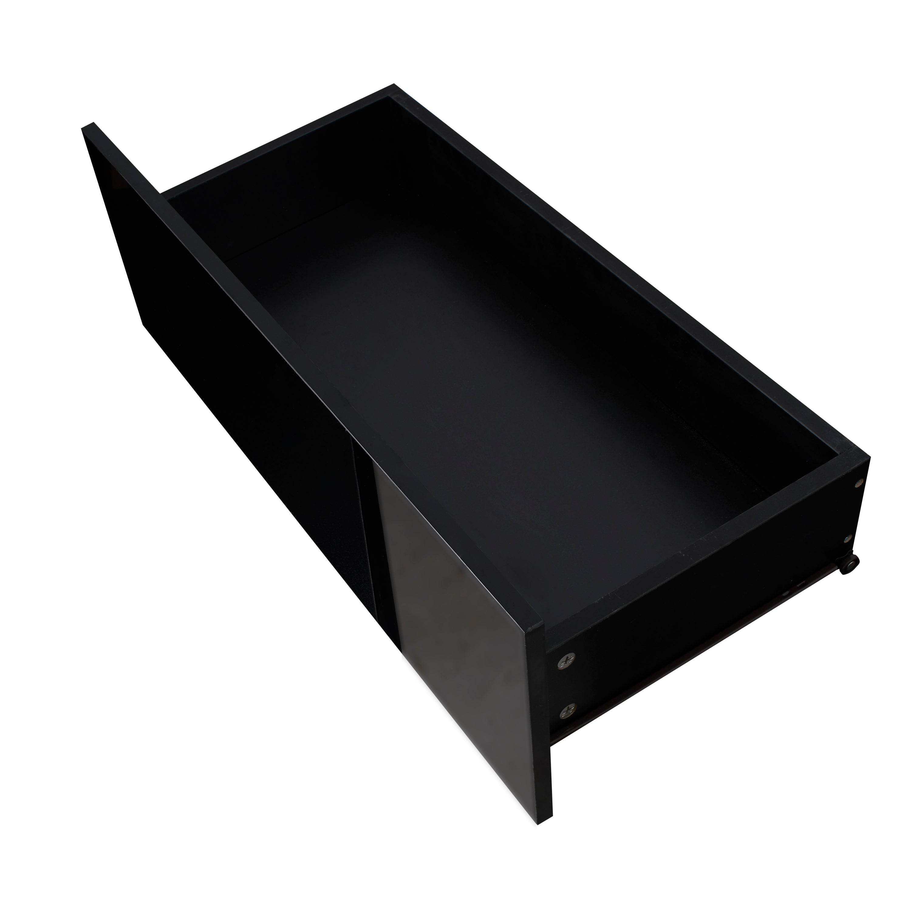 Black TV Stand with LED RGB Lights,Flat Screen TV Cabinet, Gaming Consoles - in Lounge Room, Living Room and Bedroom(Black) - Grand Goldman Shop