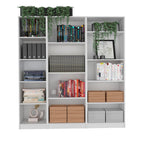 Dupree 3 Piece Home Bookcase set, 67' Wide with 14 Shelves ,  Living Room Set Set  White - Grand Goldman