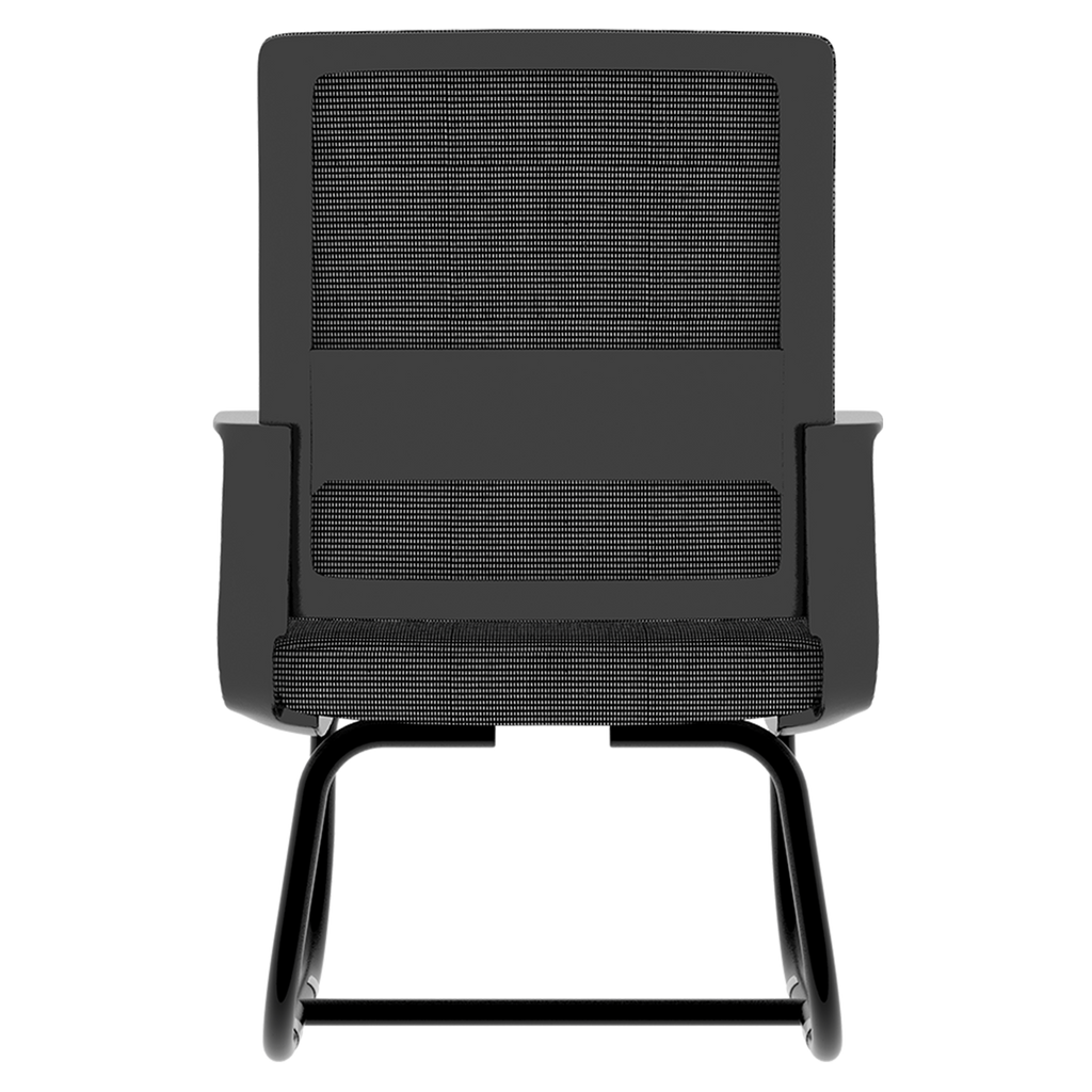 Minimalist Modern Office Chair with Metal Frame, Soft Cushion, Mesh Backrest, Black, for Home & Office Use - Grand Goldman