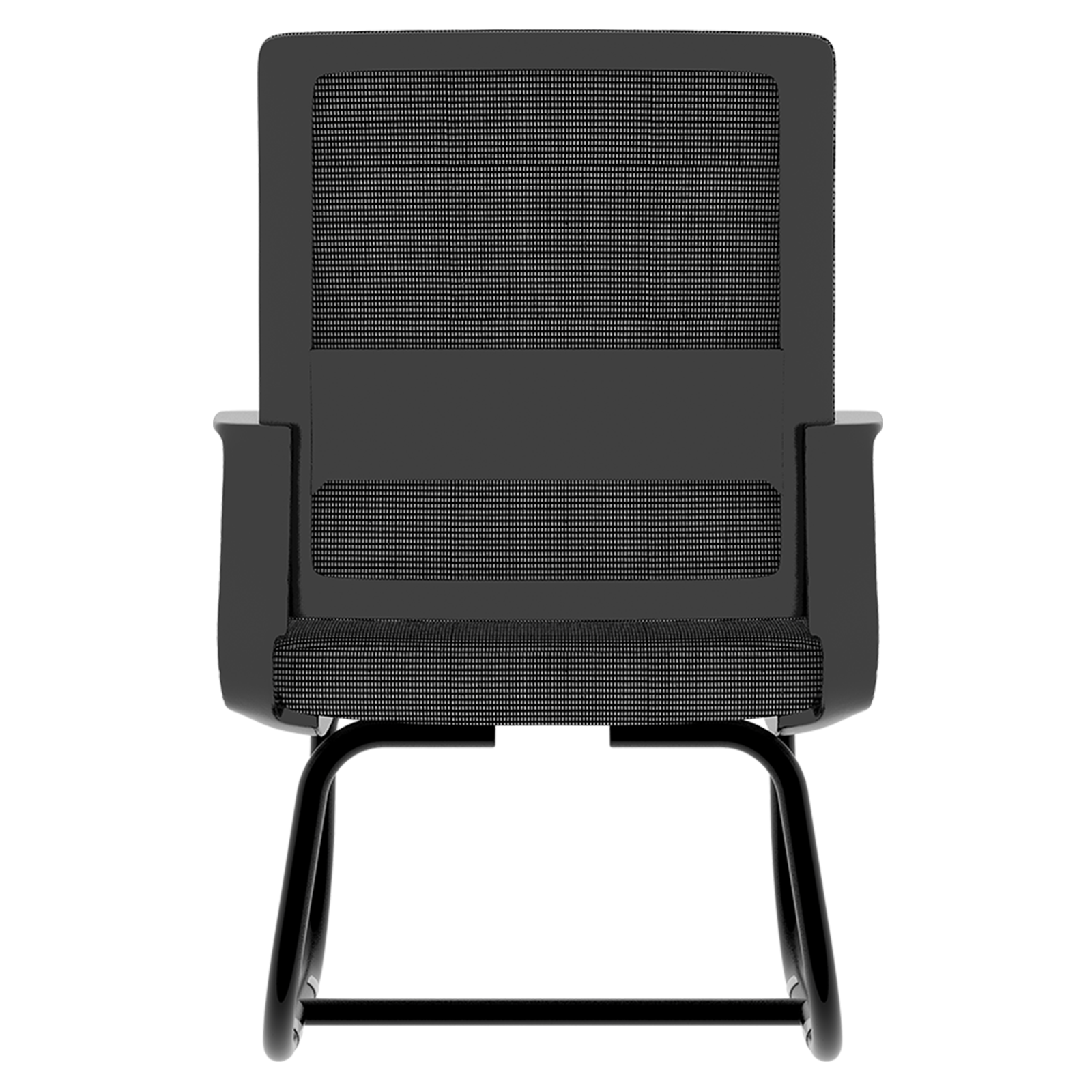 Minimalist Modern Office Chair with Metal Frame, Soft Cushion, Mesh Backrest, Black, for Home & Office Use - Grand Goldman