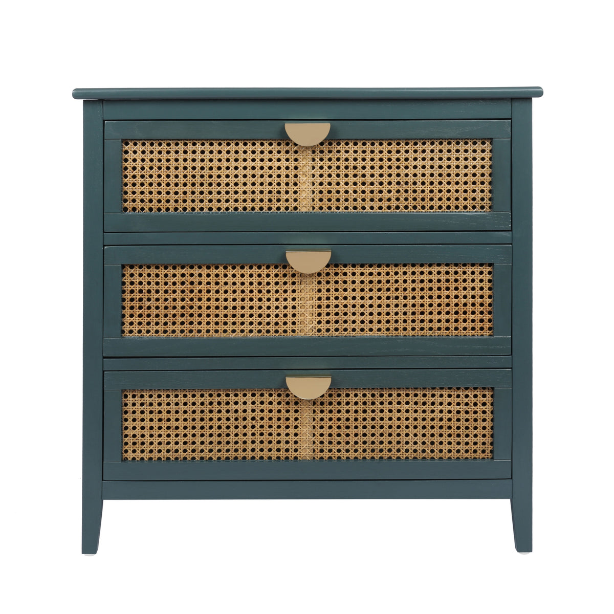 3 Drawer Cabinet, Natural rattan, American Furniture, Suitable for bedroom, living room, study - Grand Goldman Shop
