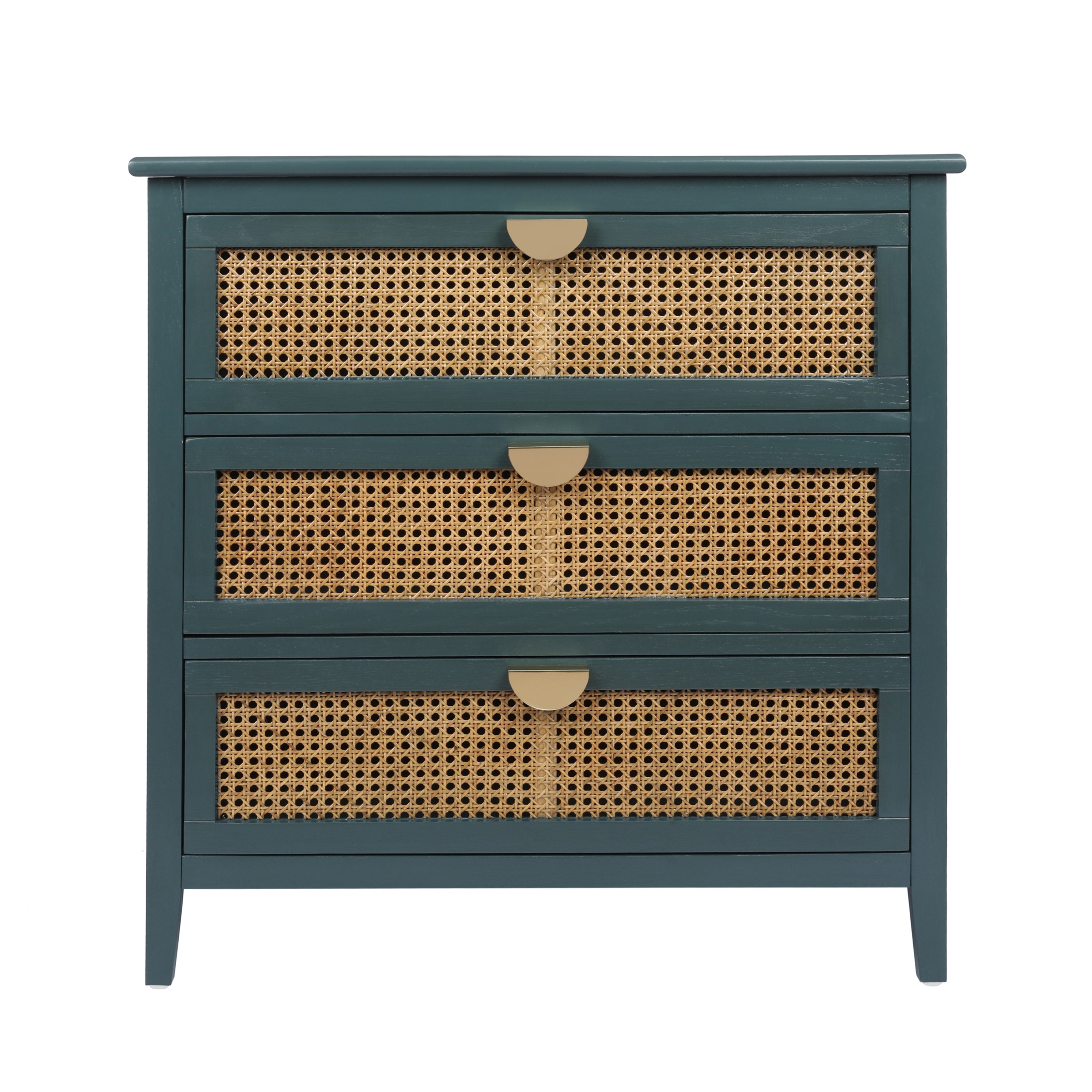 3 Drawer Cabinet, Natural rattan, American Furniture, Suitable for bedroom, living room, study - Grand Goldman Shop
