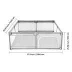 Baby Playpen, 78.7″ x 58.7″ Large Toddlers Playpen, Indoor/Outdoor Baby Fence Play Yard with 50 Ocean Balls, Zippered Door & 