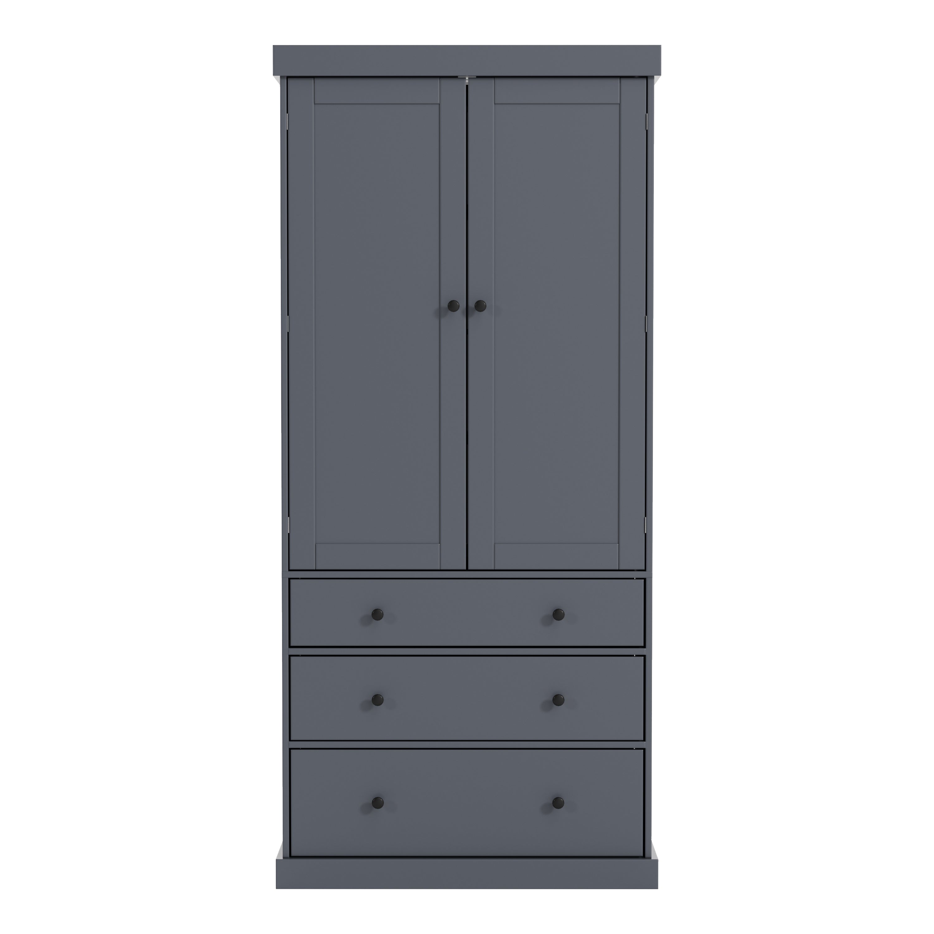 [Assembly Video Provided]TOPMAX 77inch Farmhouse Kitchen Pantry, Freestanding Tall Cupboard Storage Cabinet with 3 Adjustable Shelves, 8 Door Shelves, 3 Drawers for Kitchen, Dining Room, Gray - Grand Goldman Shop