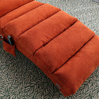 Ergonomic Linen Massage Chaise Lounge with Remote Control, Orange, 5 Modes - Grand Goldman Shop