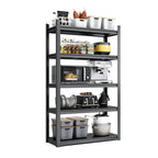 Industrial Heavy-Duty 5 Tier Metal Garage Shelving Unit, 2000LBS Capacity, Adjustable Storage Rack, Black, 31.5'W x 15.7'D x 63'H - Grand Goldman Shop