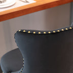 A&A Furniture,Golden Swivel Velvet Barstools Adjusatble Seat Height from 25-33 Inch, Modern Upholstered Bar Stools with Backs Comfortable Tufted for Home Pub and Kitchen Island（Black,Set of 2） - Grand Goldman Shop