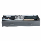 Under Bed Storage 90L Stackable Shoes Organization Box with Clear Lid 2 Pack - Grand Goldman Shop