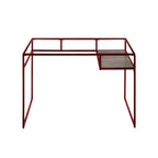 Yasin Glass Top & Red Finish Writing Desk - Grand Goldman