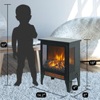18 inch Freestanding Electric Fireplace Stove heater with 3D Flame effect - Grand Goldman Shop