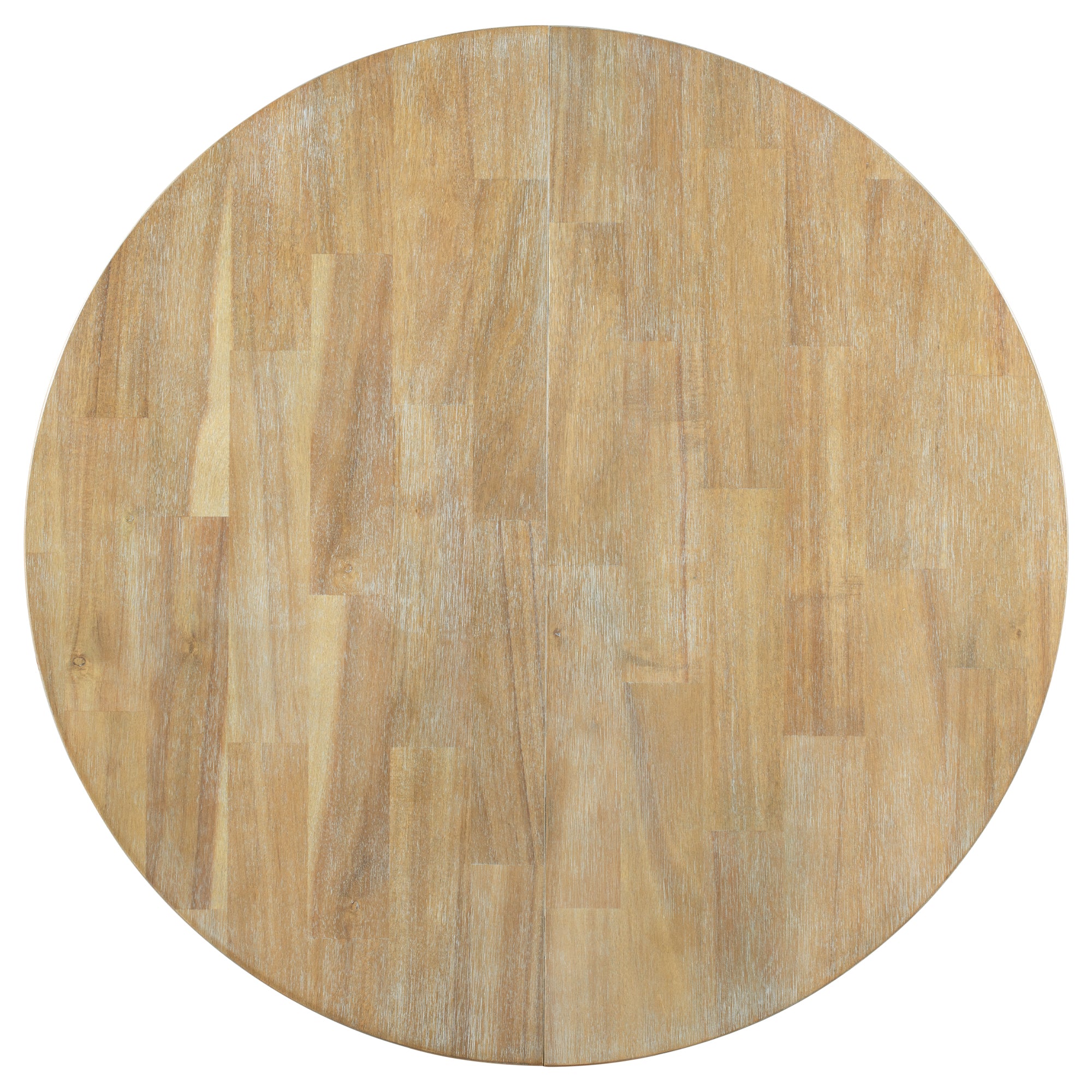 Gia Round Extendable Dining Table with 16' Leaf Wood, Natural - Grand Goldman Shop
