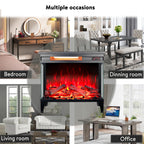 24 inch three sided glass electric fireplace with feet - Grand Goldman Shop