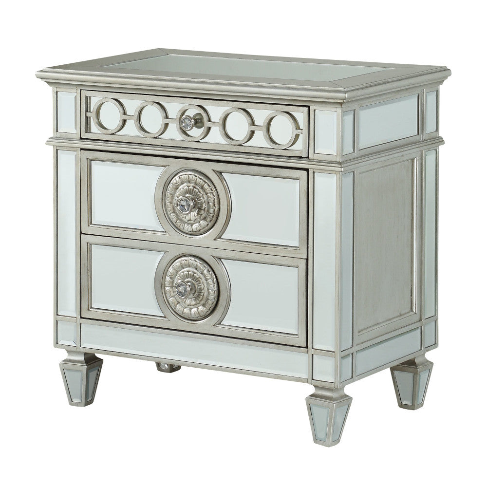 Varian Mirrored Nightstand - Grand Goldman Shop