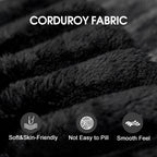 Cloud Sofa,Corduroy Fabric,Deep Seat Couches,Double-layer design,Removable Cushion,No Assembly, DIY Combination for Living room, Bedroom,Conference room ,Apartment,Black - Grand Goldman Shop
