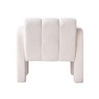 Stylish Boucle Upholstered Accent Chair with Solid Wood Frame and High-Density Foam in Beige - Grand Goldman Shop
