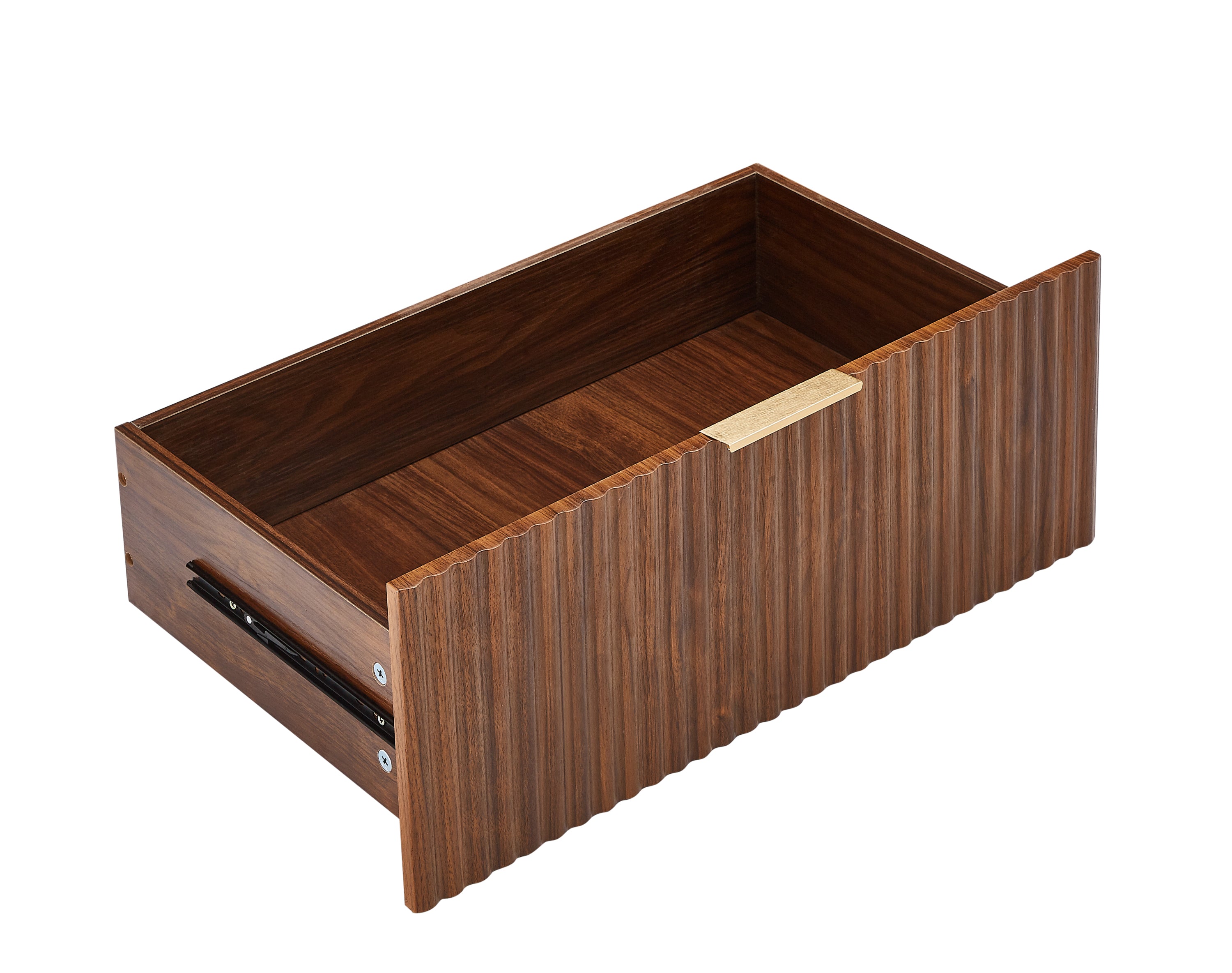 6 Drawers Dresser,55' Wide Modern Chest of Drawers Curved wave Design, Dresser TV Stand, Wood Drawer Organizer for Bedroom, Living Room, Hallway, Walnut,55.12''W x 15.75''D x 31.5''H. - Grand Goldman Shop