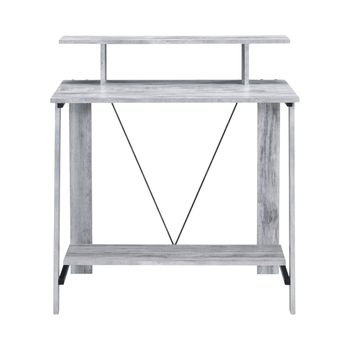 Nypho Antique White & Black Finish Writing Desk | Premium Home Decor - Grand Goldman