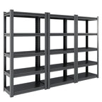 Industrial Heavy-Duty 5 Tier Metal Garage Shelving Unit, 2000LBS Capacity, Adjustable Storage Rack, Black, 31.5'W x 15.7'D x 63'H - Grand Goldman Shop