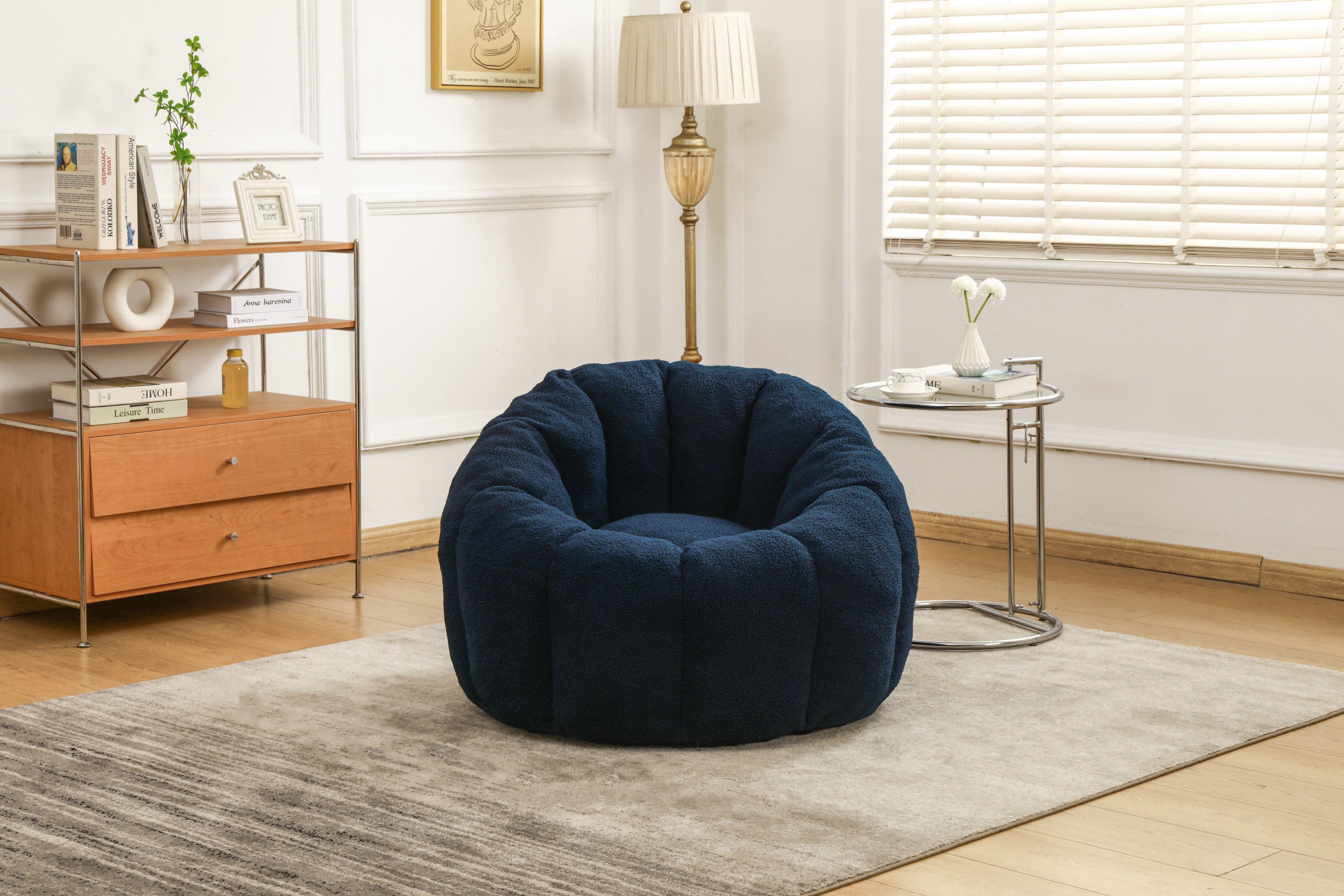 Bean Bag Chair, Bean Bag Sofa Chair with Armrests Stuffed High-Density Foam, Lazy Sofa Comfy Chairs BeanBag Chair for Adults in Living Room,Bedroom Reading - Grand Goldman Shop