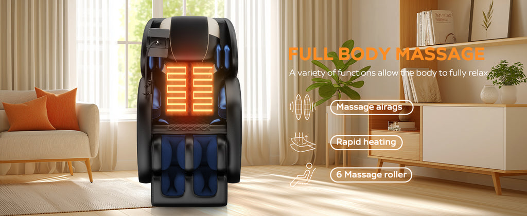 2024 Massage Chair Recliner with Zero Gravity with Full Body Air Pressure - Grand Goldman Shop