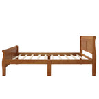 Minimalist Wood Platform Twin Bed Frame with Sleigh Headboard/Footboard and Wood Slat Support - Grand Goldman Shop