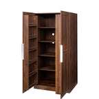 62.99in Kitchen Pantry Cabinet, Walnut  Freestanding Buffet Cupboards Sideboard with Doors &  Shelves, Kitchen Pantry Storage Cabinet for Kitchen, Living Room and Dinning Room - Grand Goldman Shop