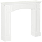 HOMCOM Modern Fireplace Mantel, Surround Mantels for Fireplace with Decorative Pattern Interior Width 29' White - Grand Goldman Shop