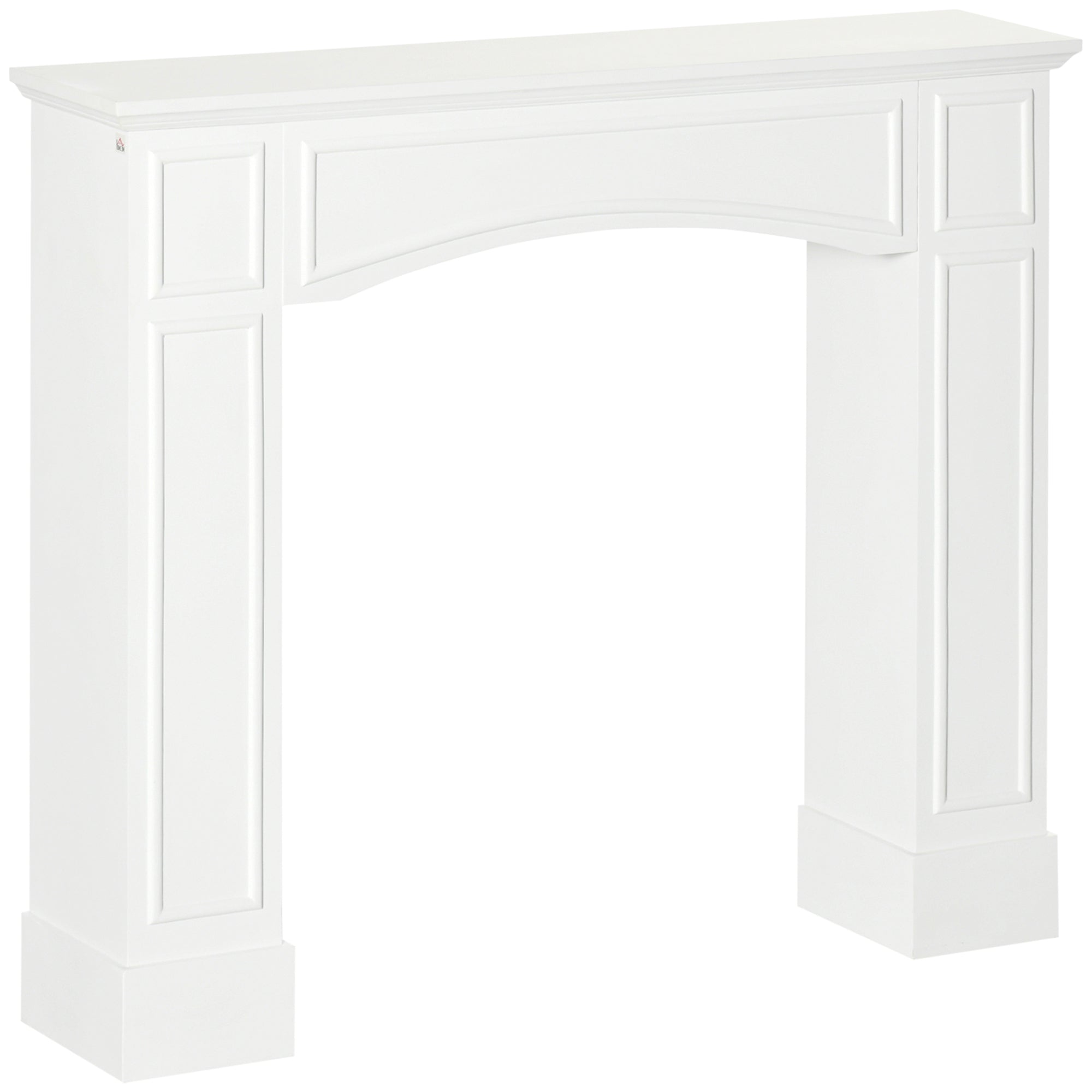 HOMCOM Modern Fireplace Mantel, Surround Mantels for Fireplace with Decorative Pattern Interior Width 29' White - Grand Goldman Shop