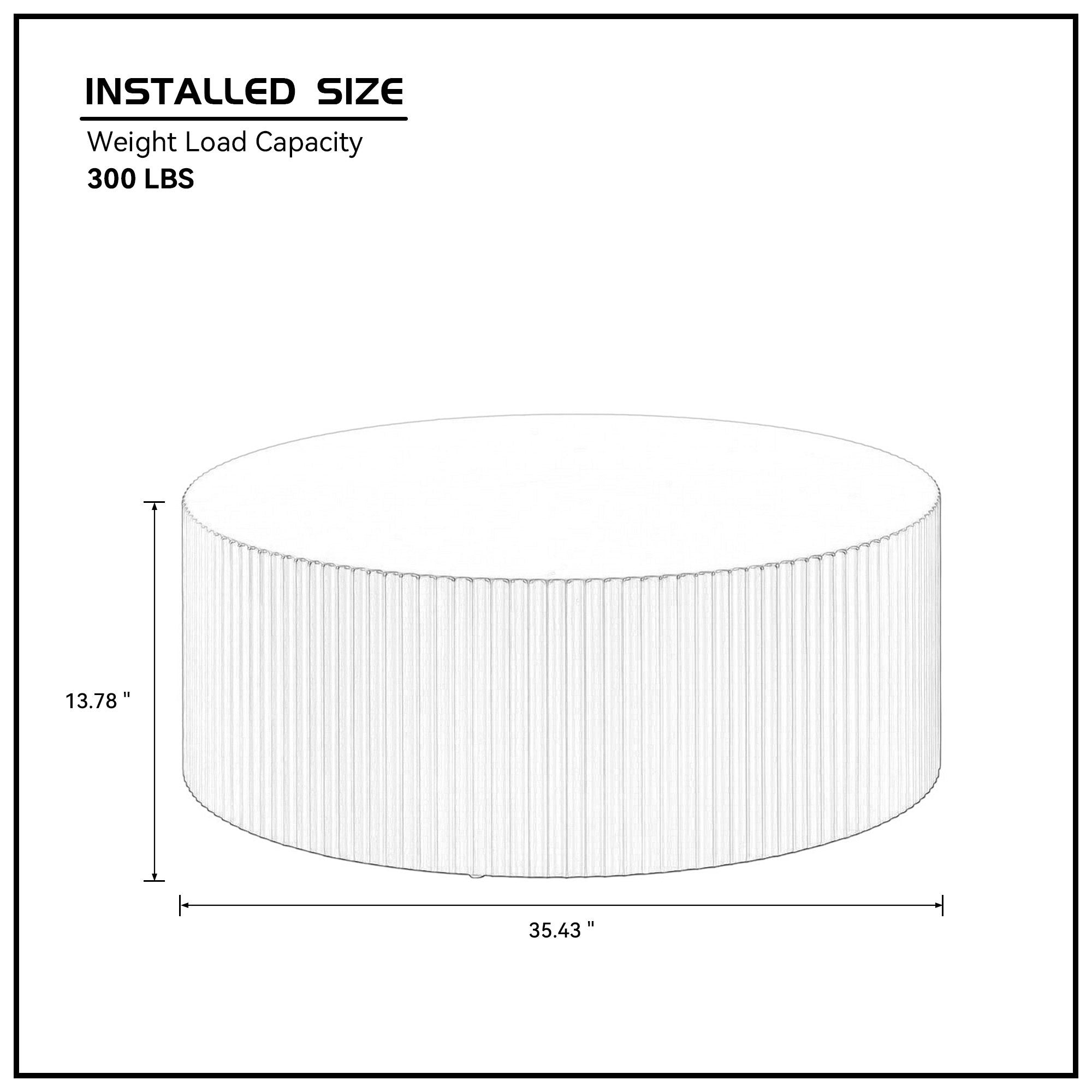 Sleek and Modern Round Coffee Table with Eye-Catching Relief Design, Black(Same Sku:W876P252219) - Grand Goldman Shop