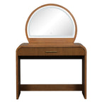 39' Makeup Vanity Table with Mirror Touch Screen Lighted Mirror, Dressing Table with Drawer for Bedroom, Espresso - Grand Goldman Shop