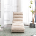 Linen Massage Chaise Lounge Indoor with Remote Control, Ergonomic Electric Massage Lounger in Beige - Grand Goldman Shop