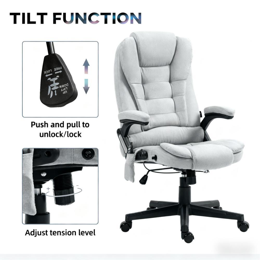 High Back Massage Desk Chair with Reclining Backrest,For Home and Office | Premium Home Decor - Grand Goldman